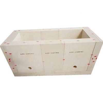 1800C Azs geschmolzener Aluminiumbrickblock und geringer MgO-Gehalt für feuerfeste Anwendungen