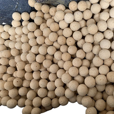 SiO2-Gehalt von 0,1% 19mm Dia Alumina Feuerfeste Kugeln für Schüttdichte von 2,25-2,65 g/cm3