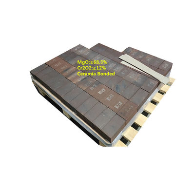 22% scheinbare Porosität und RUL von 1550 AOD Feuerfeste Ziegel aus Magnesit-Chrom-Material für die Wärmeübertragung